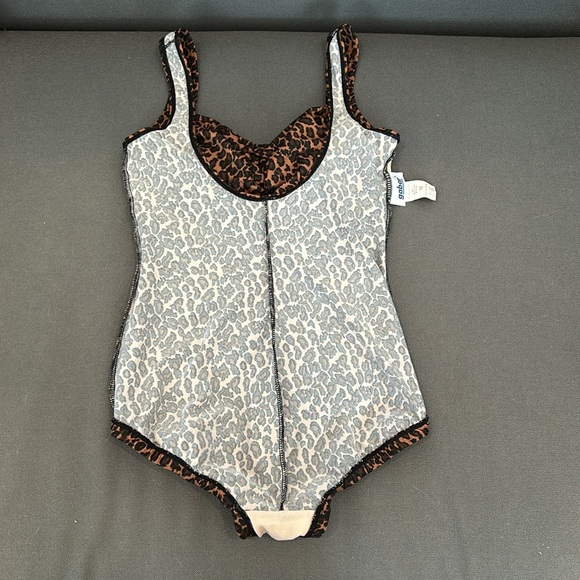 Gabar Vintage Cheetah Print One Piece Swimsuit Size 10 - Picture 7 of 7